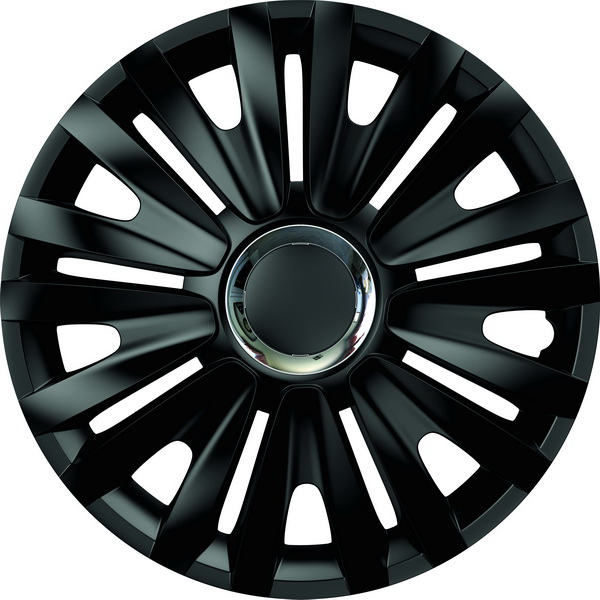 SET CAPACE ROTI 16` NEGRE CU INEL CROMAT ROYAL Cod producator: 78573