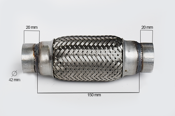 RACORD FLEXIBIL INNER & OUTER BRAID (B) 42X150 MM 33733