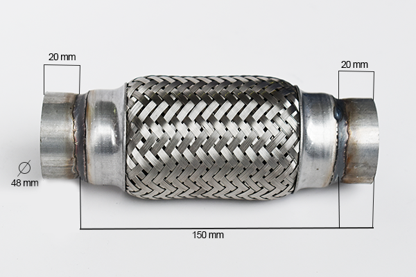 RACORD FLEXIBIL INNER & OUTER BRAID (B) 48X150 MM : 33737