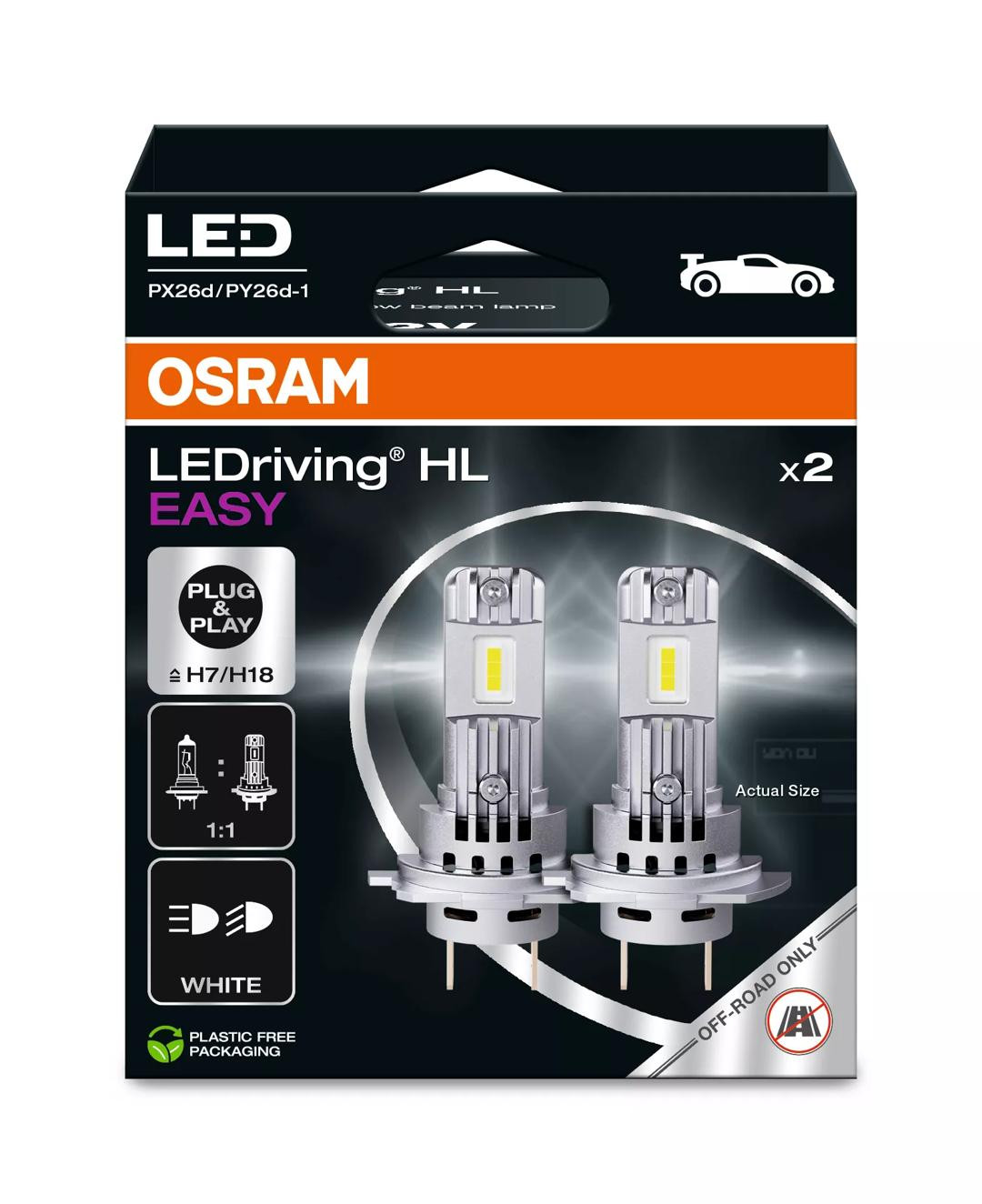 Bec LED Osram LEDriving HL East H7/H18 – Set 2 buc (Off-Road)