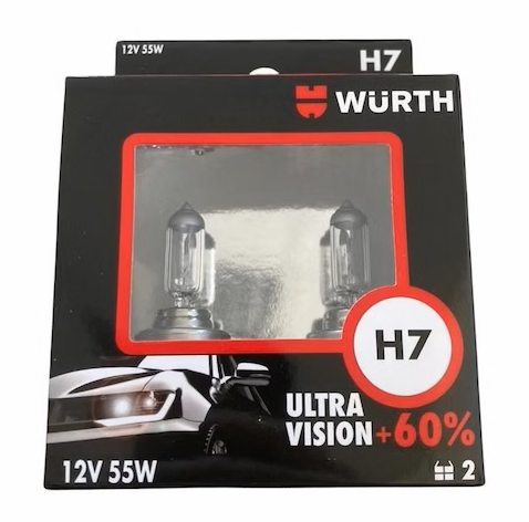 Set 2 becuri H7 Wurth ultravision +60%