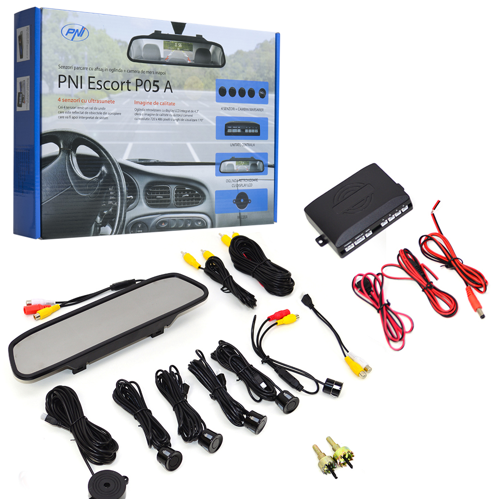 SENZORI PARCARE AFISAJ OGLINDA PNI P05 A SI CAMERA MERS INAPOI Cod producator: PNI-P05A