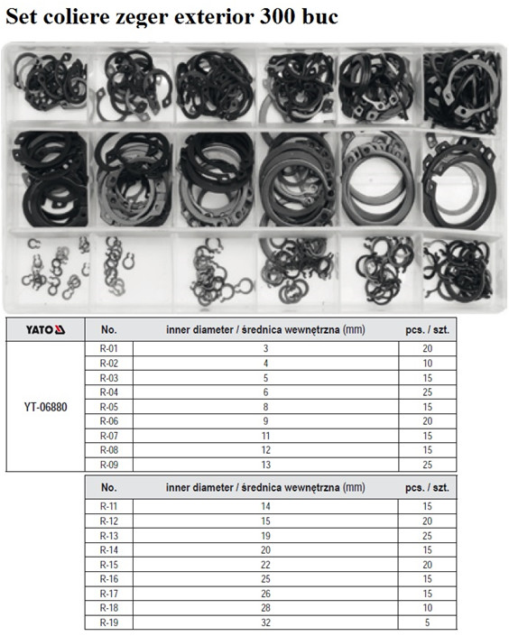 Set coliere zeger exterior 300 buc 11352275
